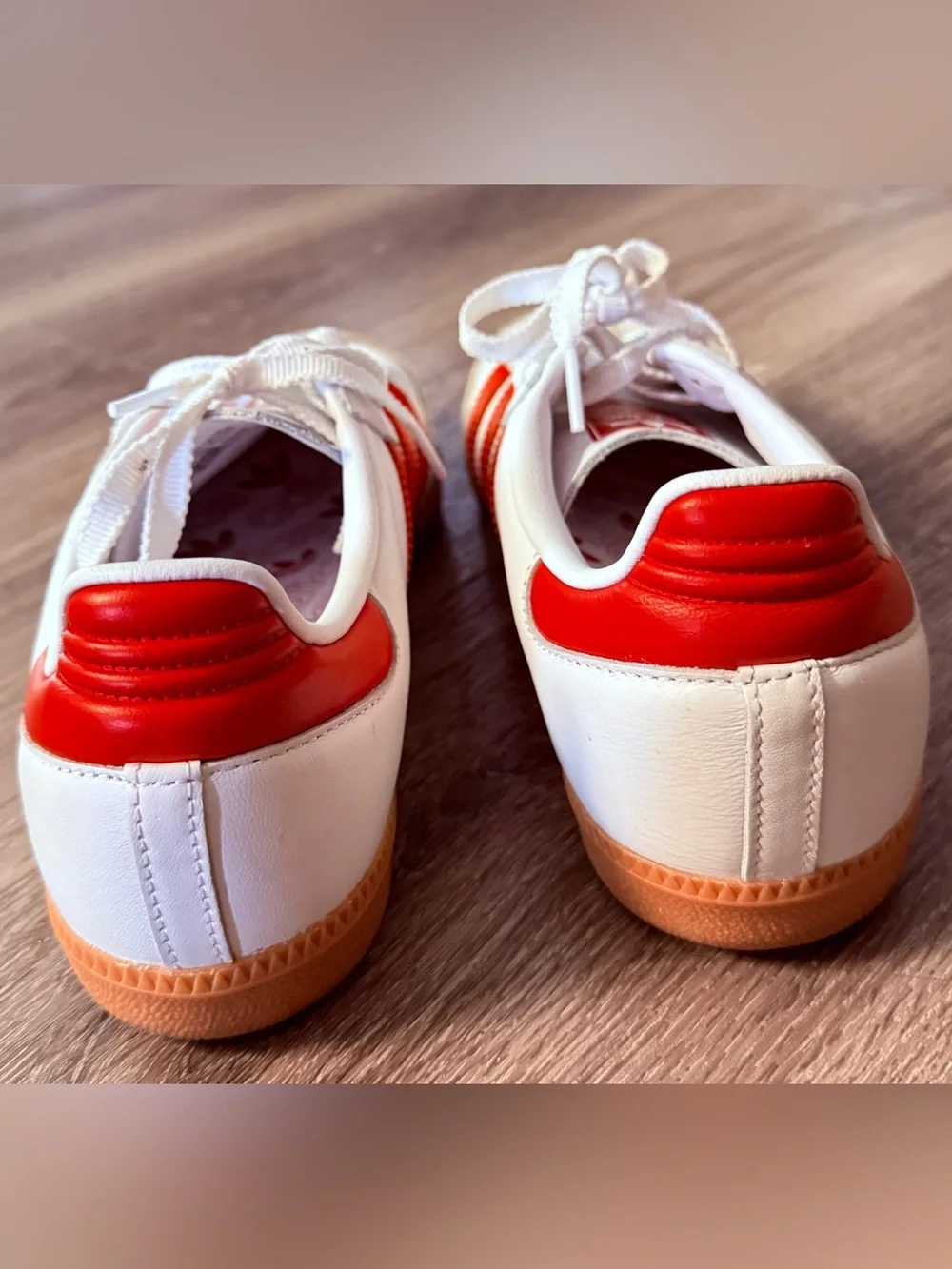adidas White & Red Samba Sneakers size 9